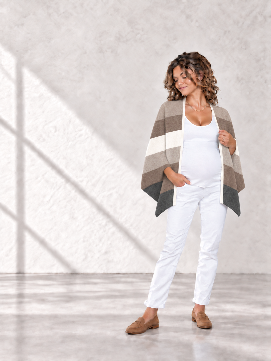 Bump-Friendly Zuri Poncho Cardigan
