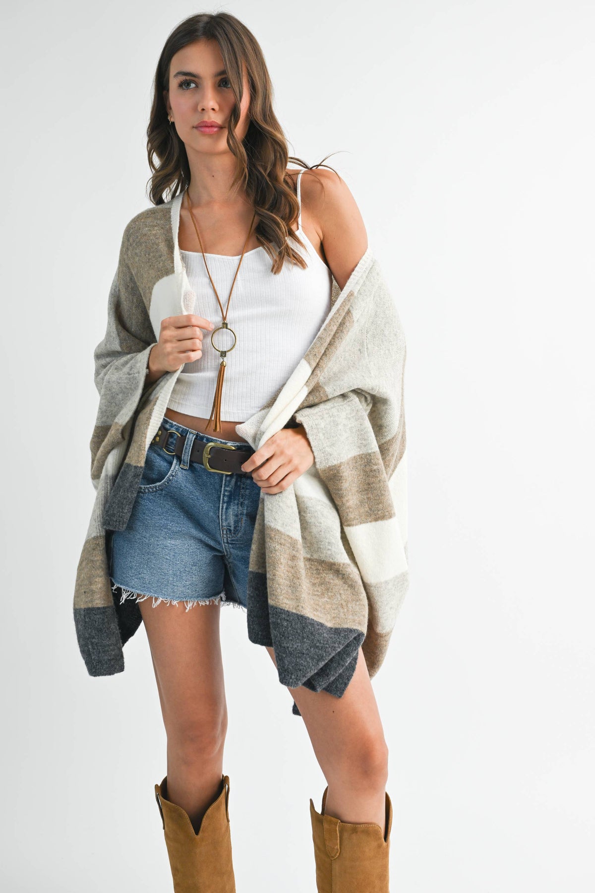 Bump-Friendly Zuri Poncho Cardigan