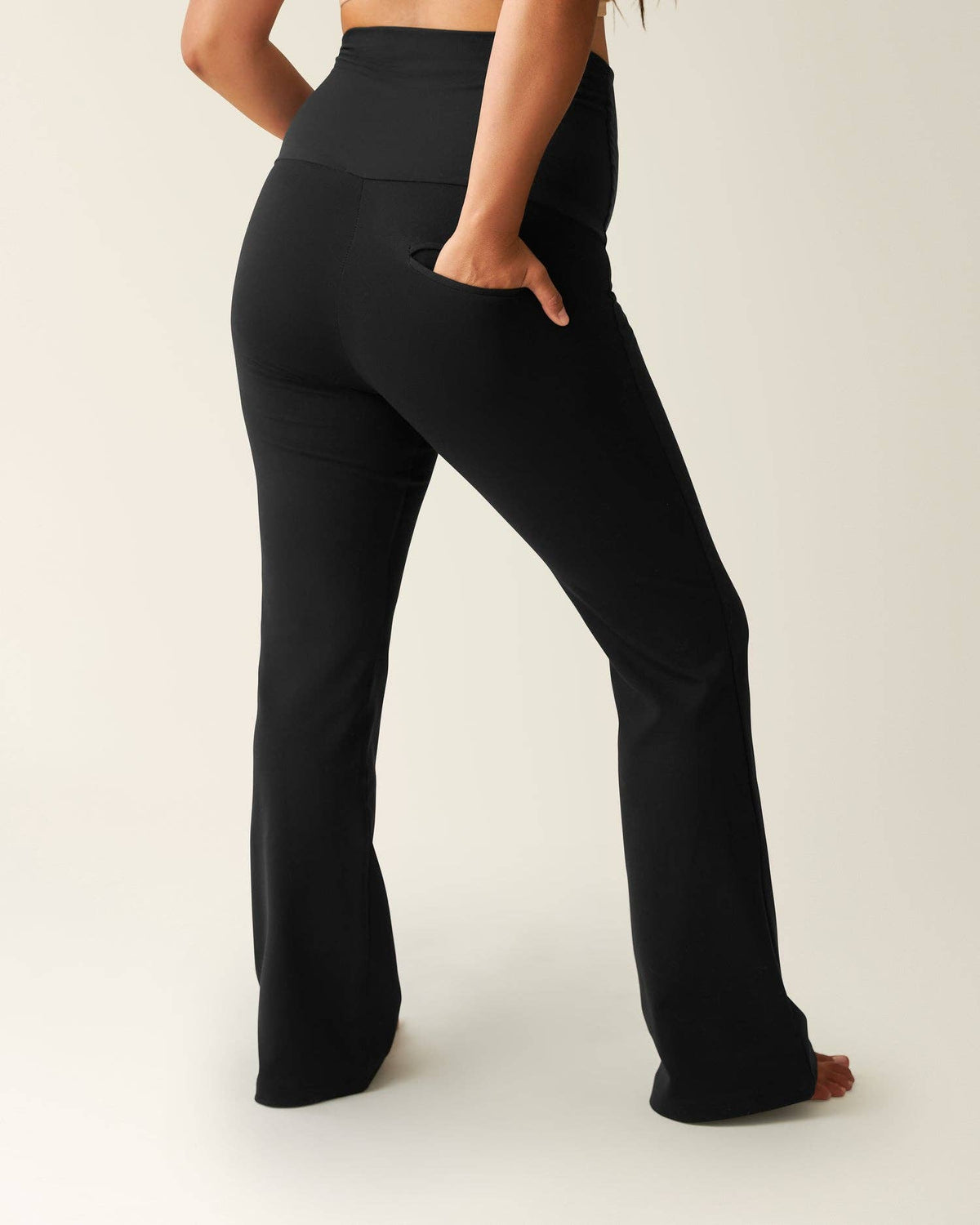 Maternity Ponte Flare Pant | Black