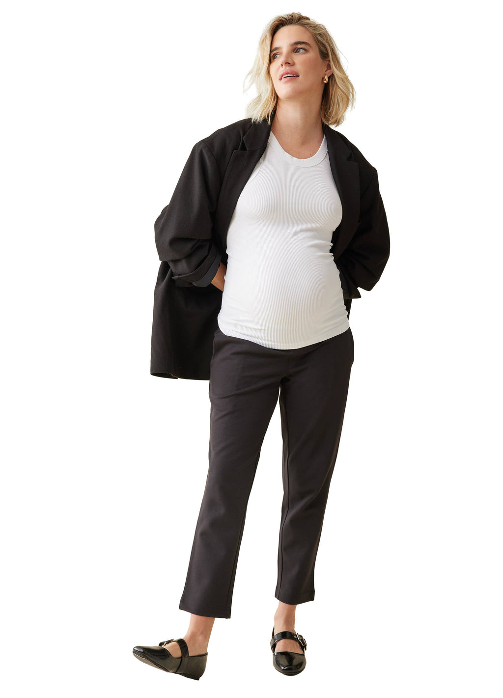 THE Maternity Ankle-Length Ponte Pant