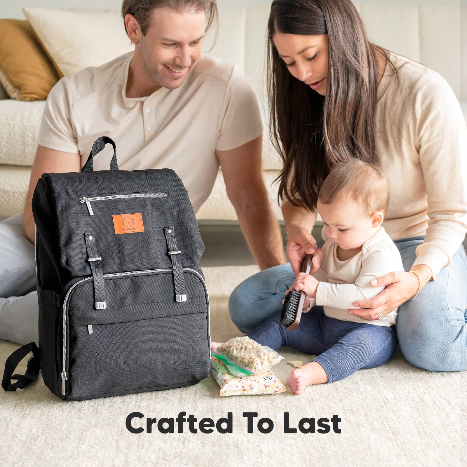 KeaBabies - Explorer Diaper Bag Backpack, Changing Pad, Stroller Straps