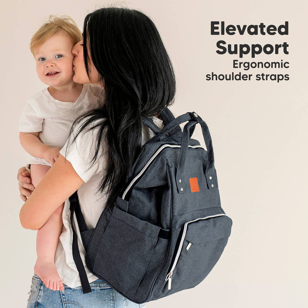KeaBabies - Original Diaper Bag Backpack, Baby Bags with Changing Pad