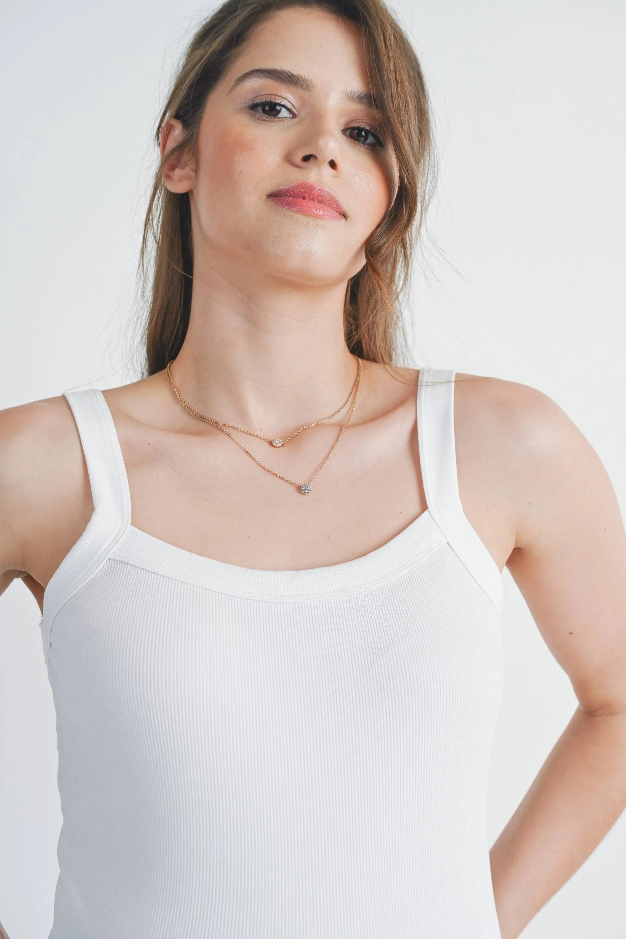 Black Ribbed Square Neck Maternity Solid Tank Top