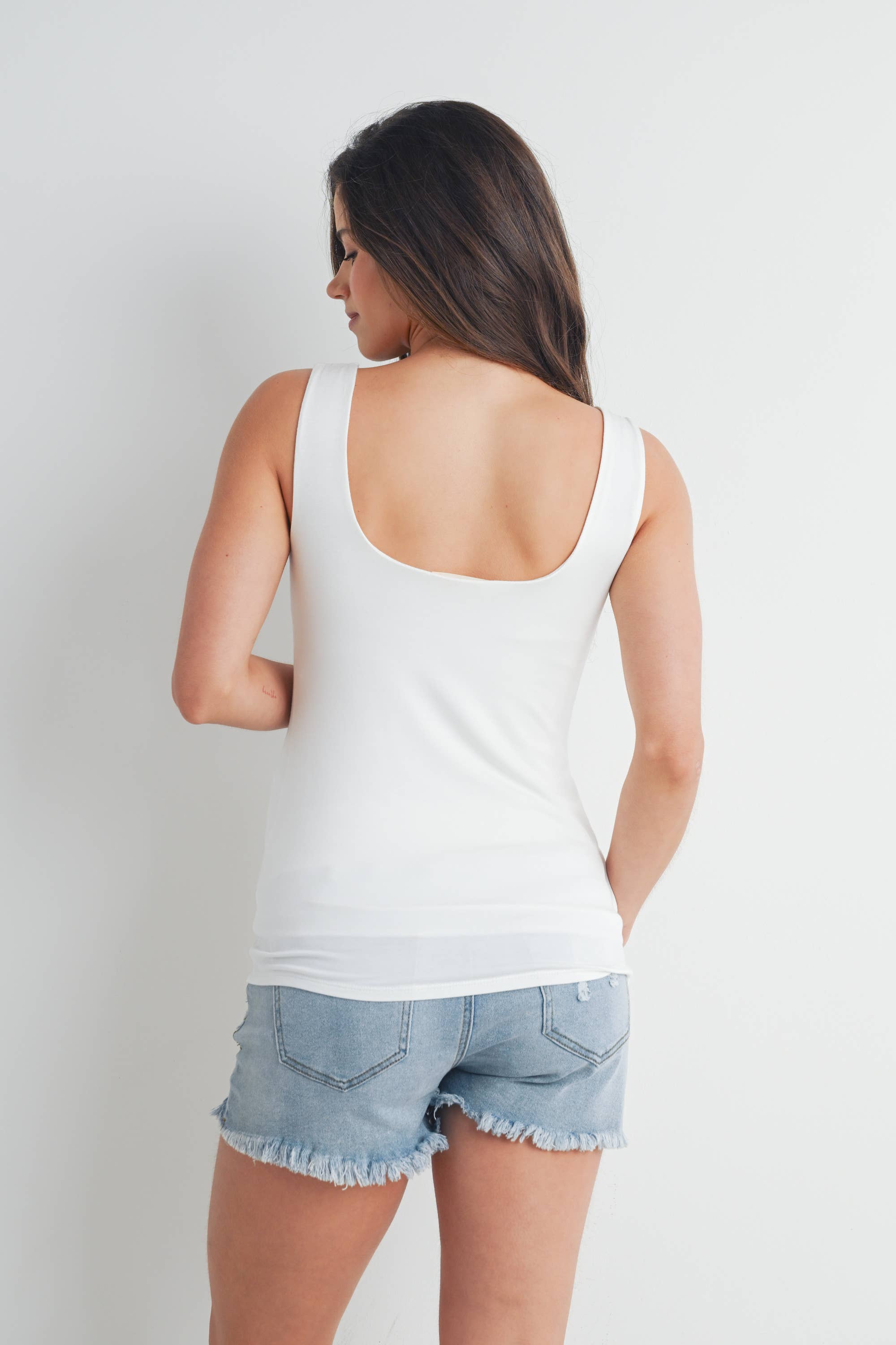 Sweetheart Maternity Tank Top in Ivory