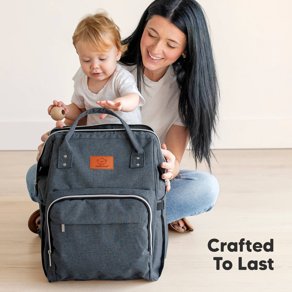 KeaBabies - Original Diaper Bag Backpack, Baby Bags with Changing Pad