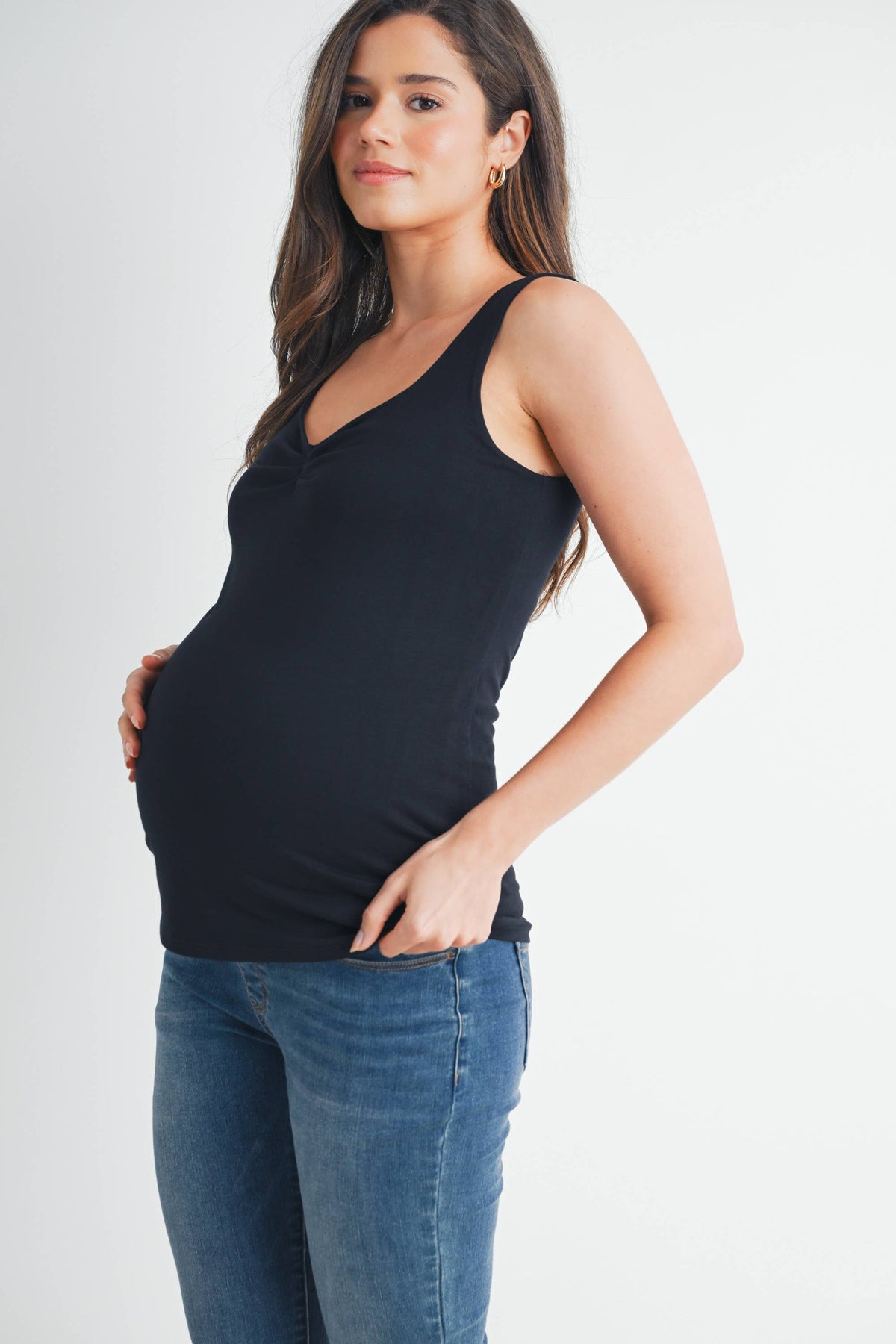 Sweetheart Sleeveless Maternity Top