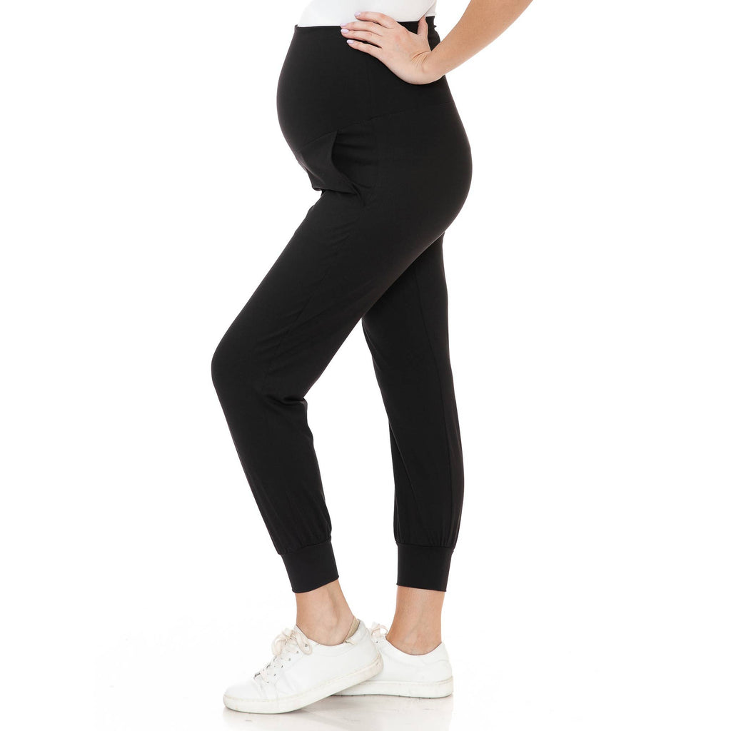 Buttery Soft Maternity Comfort Joggers in Black