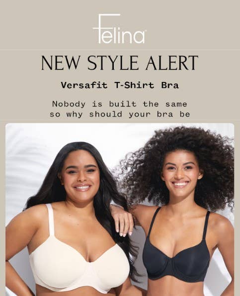 Felina - Versafit Breathable T-Shirt Bra - Bare