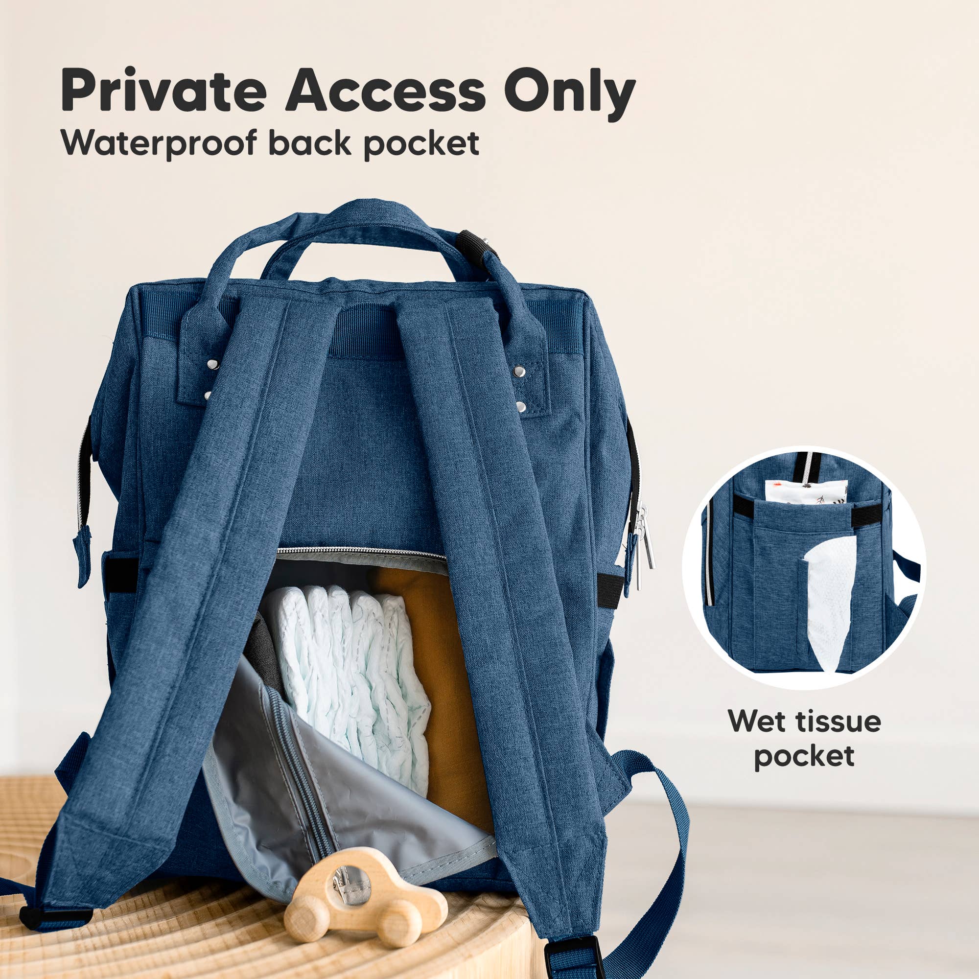 KeaBabies - Original Diaper Bag Backpack, Baby Bags with Changing Pad