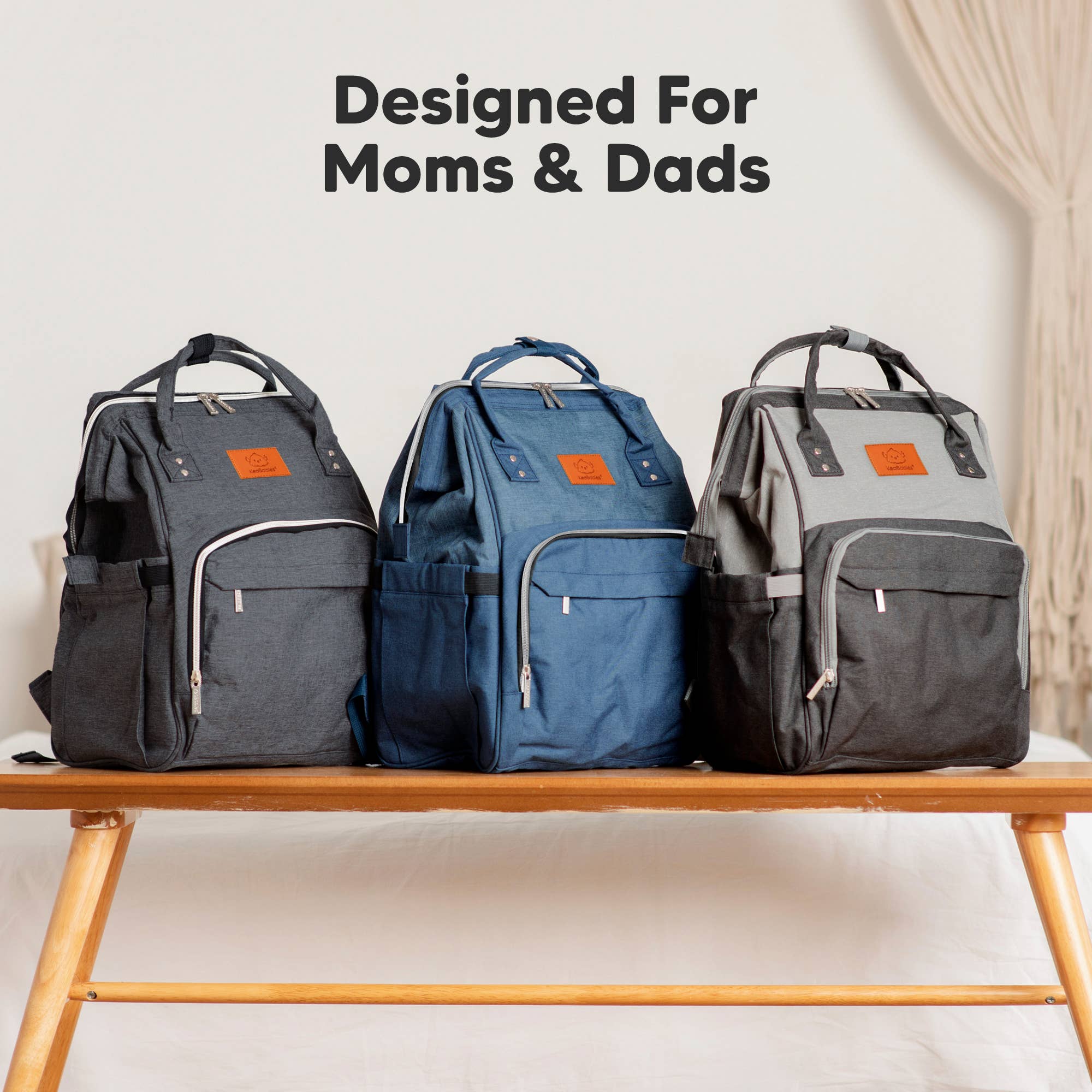 KeaBabies - Original Diaper Bag Backpack, Baby Bags with Changing Pad
