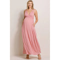 Tie-Strap V-Neck Maternity Maxi Dress