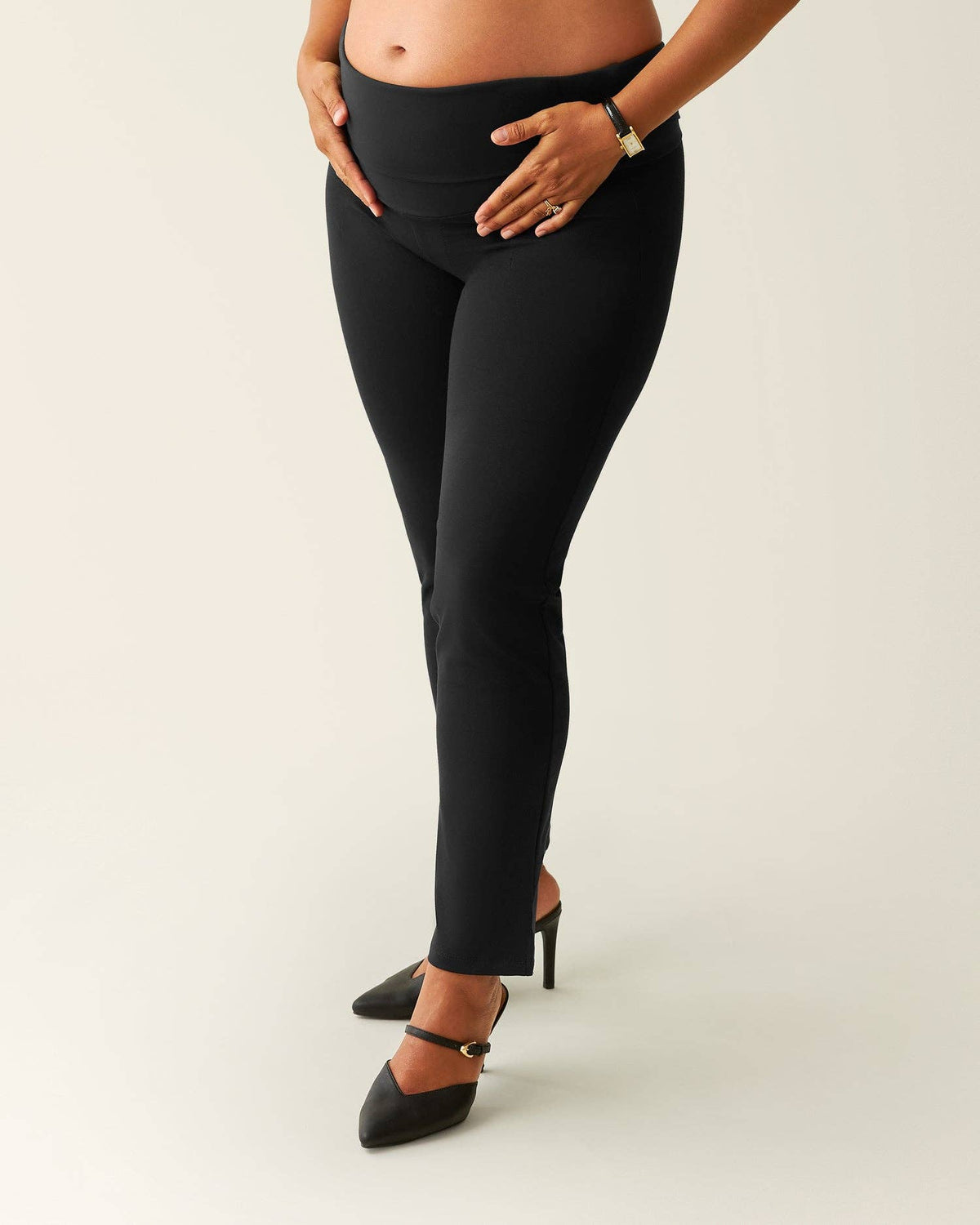 Maternity Ponte Straight Leg Pant | Black