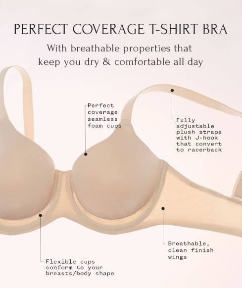 Felina - Versafit Breathable T-Shirt Bra - Bare
