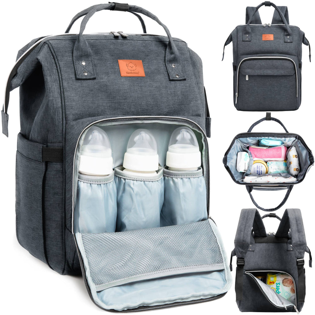 KeaBabies - Original Diaper Bag Backpack, Baby Bags with Changing Pad