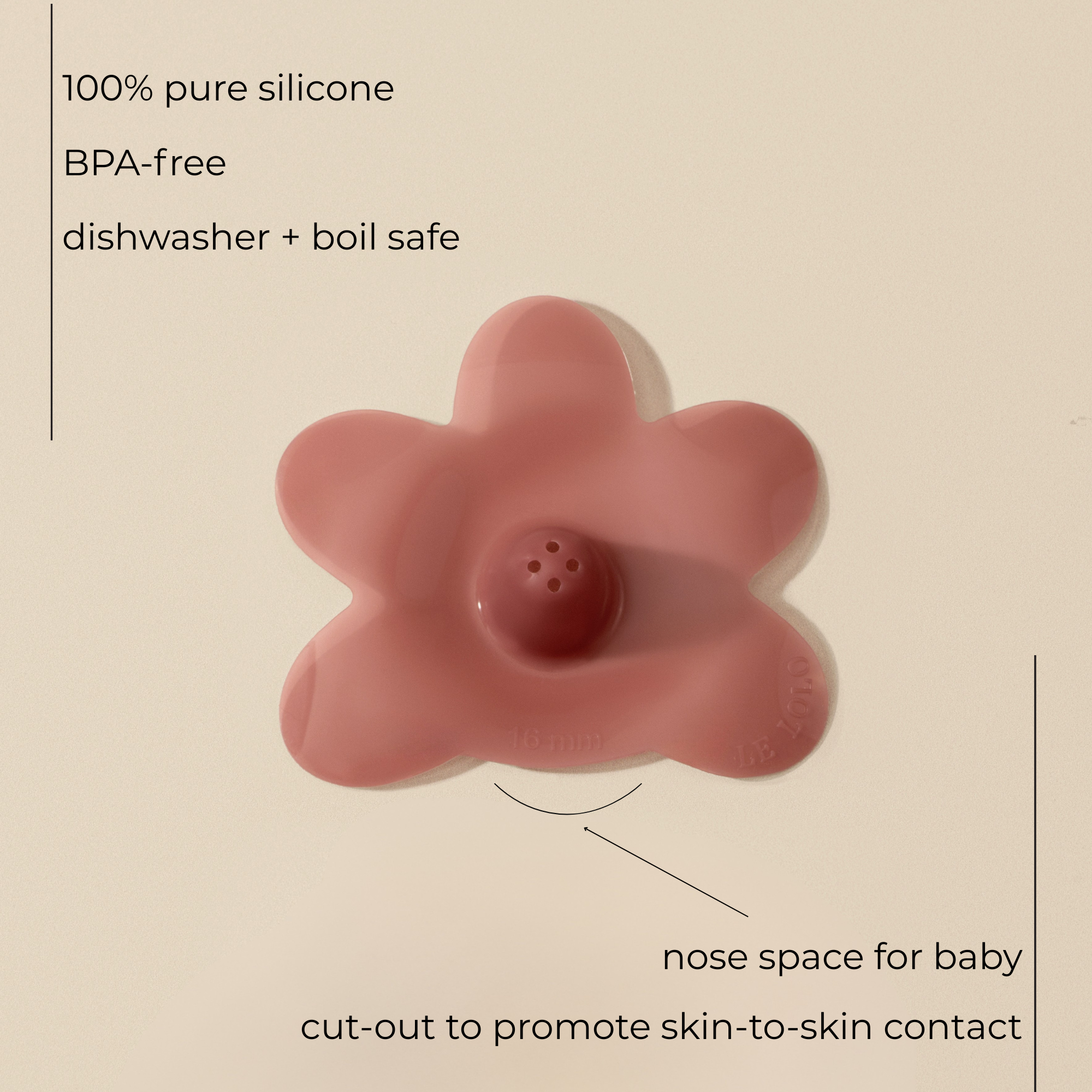 Le Lolo - Nipple Shield Set, 3 sizes in 1 | Breastfeeding, New Mom Blush