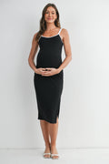 Black Elegance Bodycon Maternity Dress