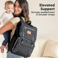 KeaBabies - Explorer Diaper Bag Backpack, Changing Pad, Stroller Straps