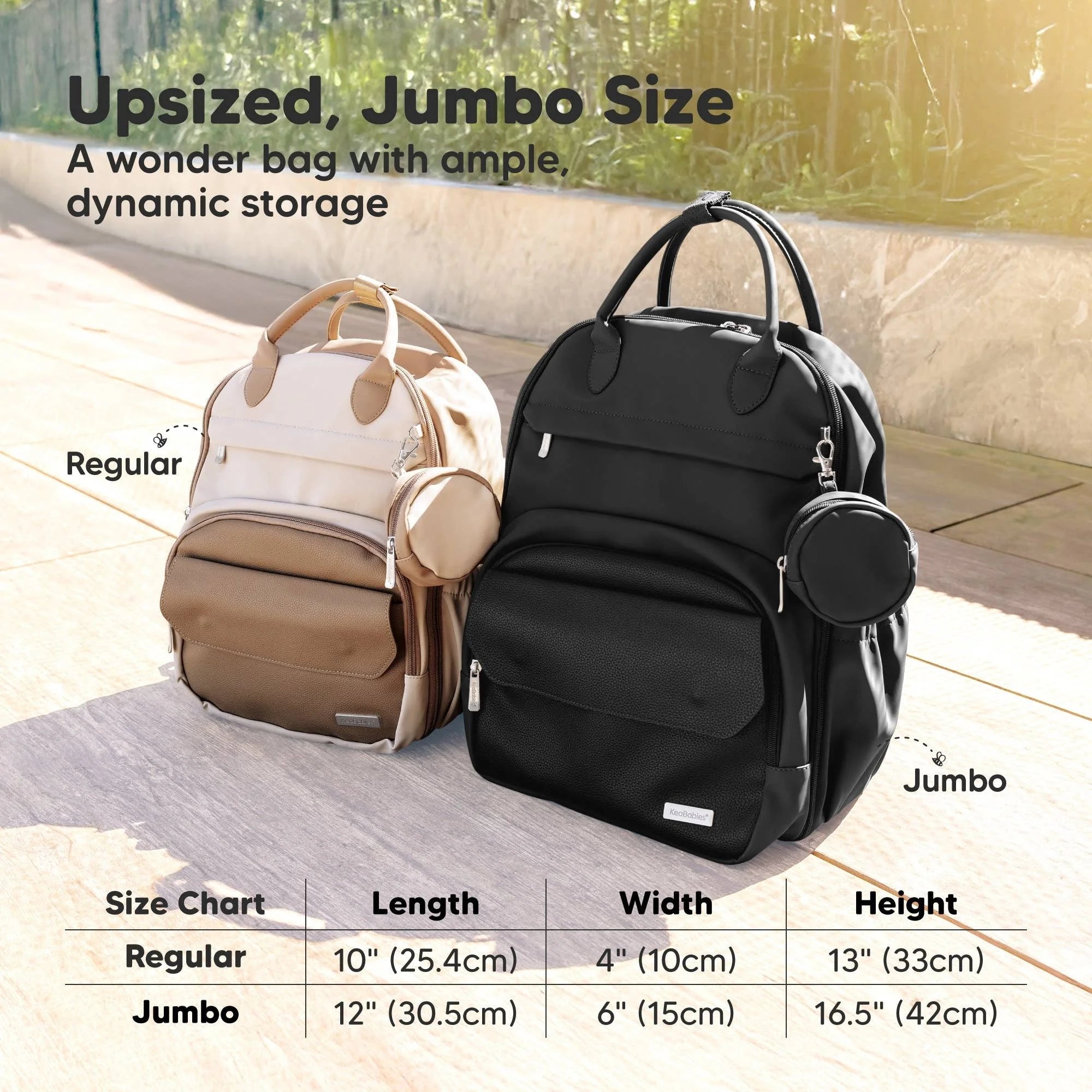 KeaBabies - Play Diaper Bag Backpack, Baby Bag with Changing Pad