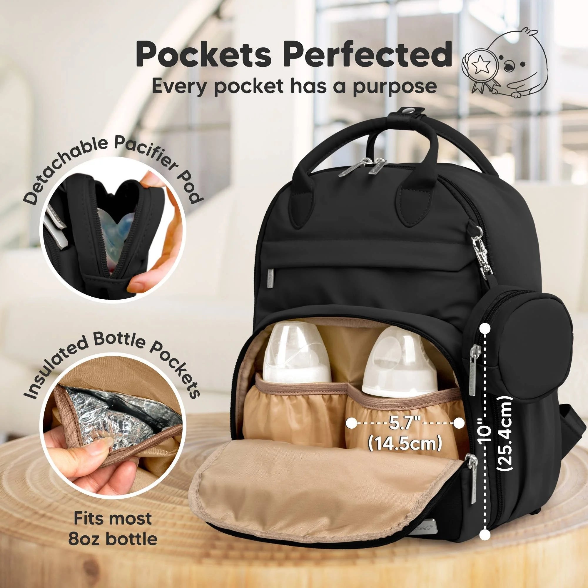 KeaBabies - Play Diaper Bag Backpack, Baby Bag with Changing Pad
