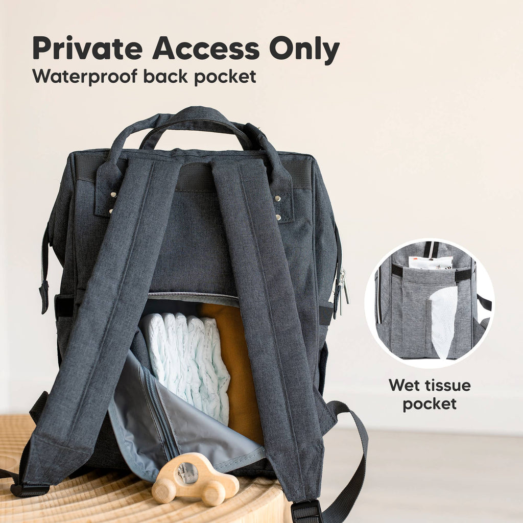 KeaBabies - Original Diaper Bag Backpack, Baby Bags with Changing Pad