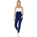 Denim Blue Elastic Waist Band Maternity Jeggings