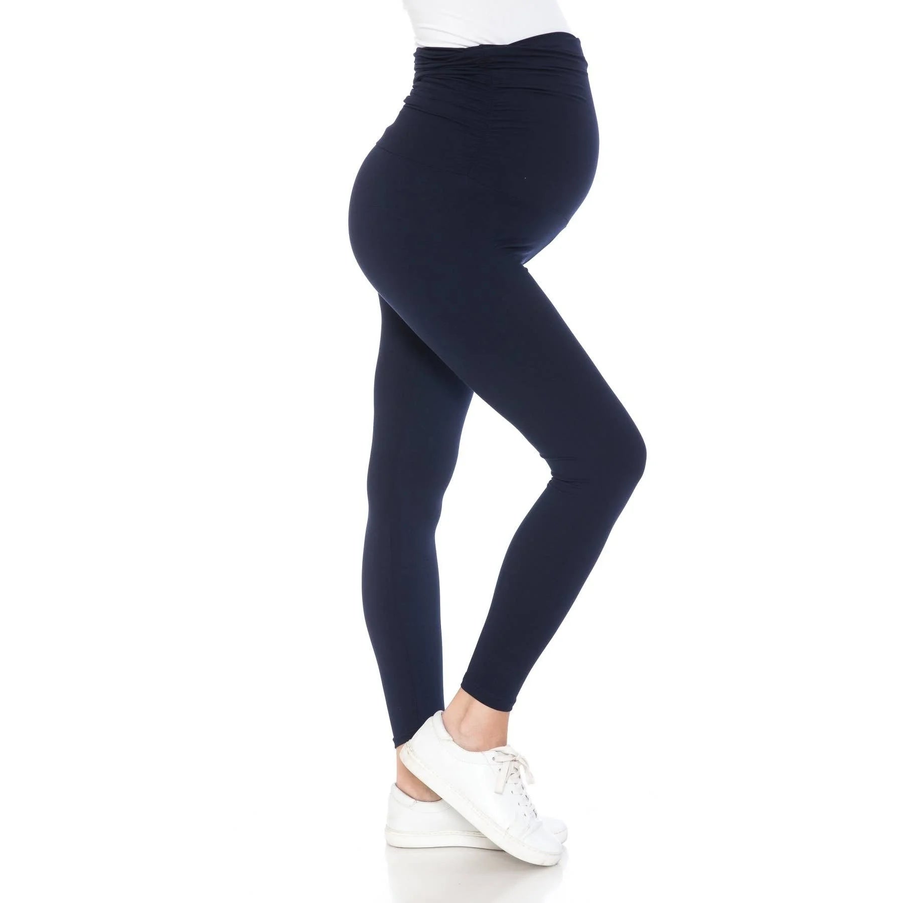 Black Buttery Soft Full Length Solid Maternity Leggings