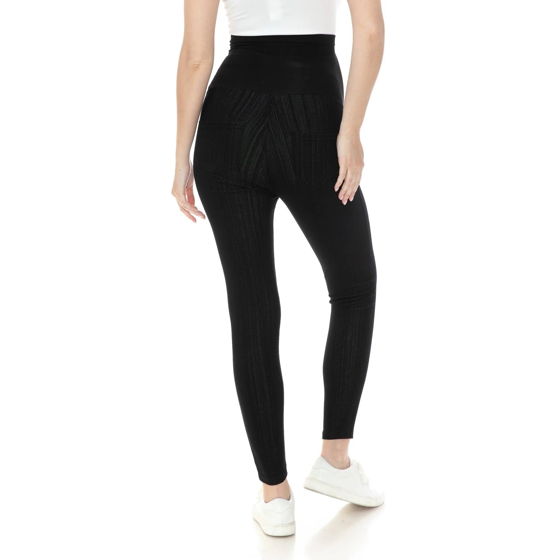 Denim Blue Elastic Waist Band Maternity Jeggings