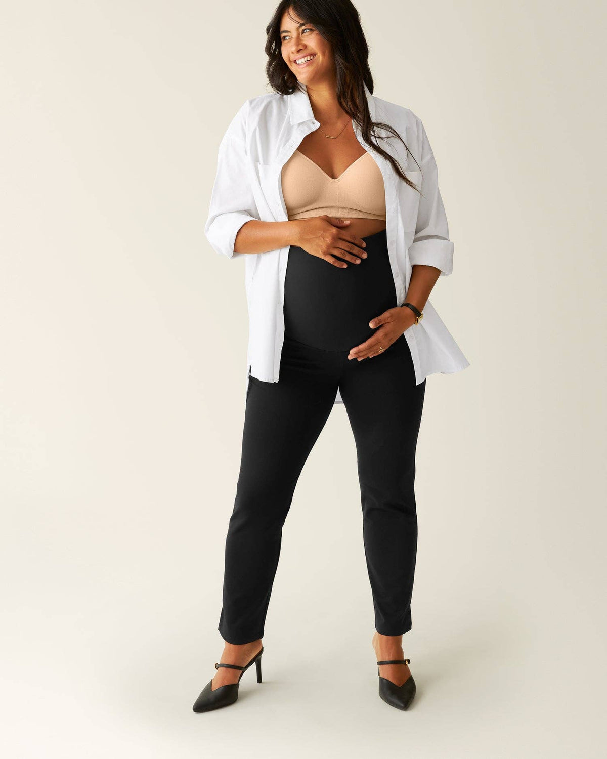 Maternity Ponte Straight Leg Pant | Black