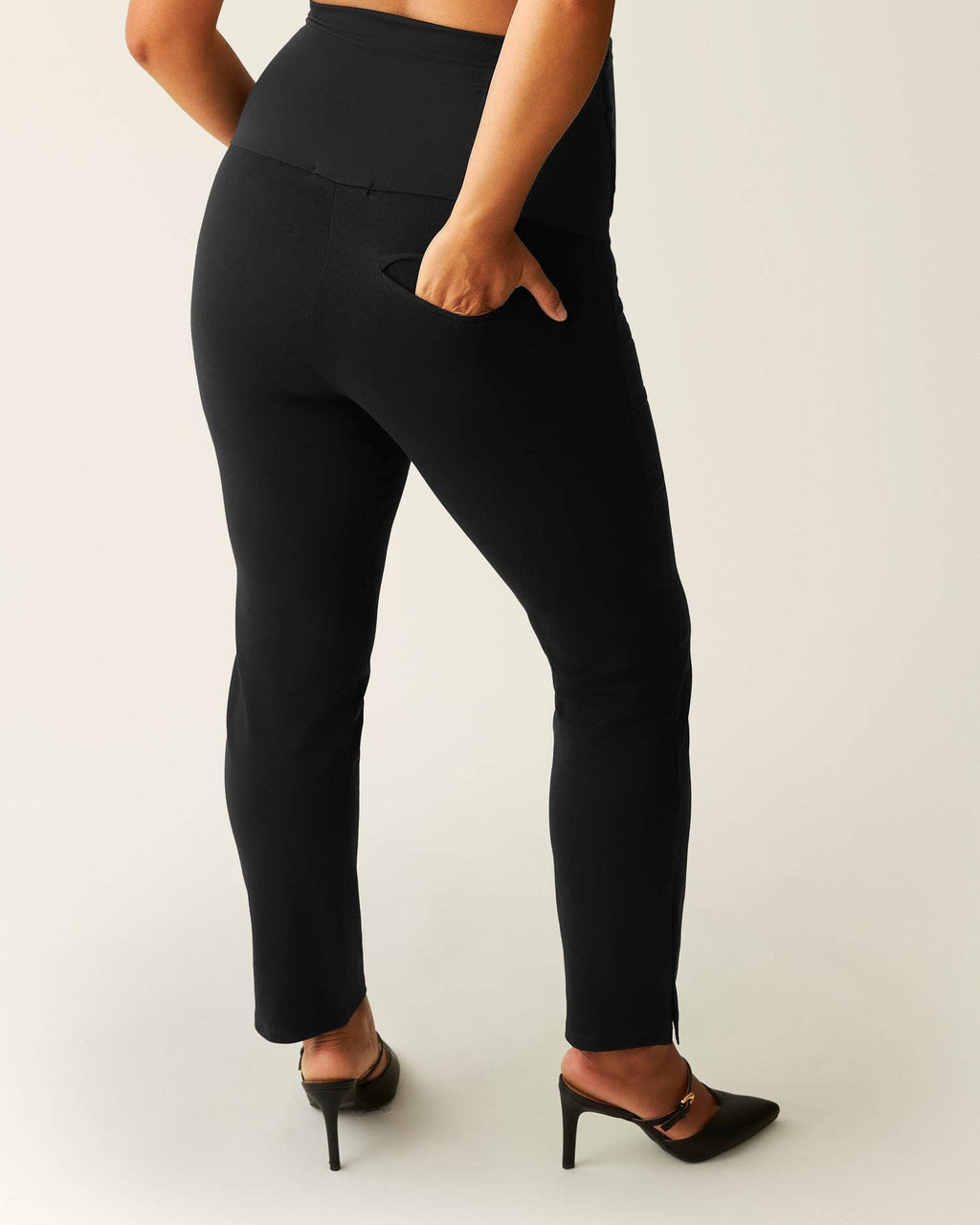 Maternity Ponte Straight Leg Pant | Black