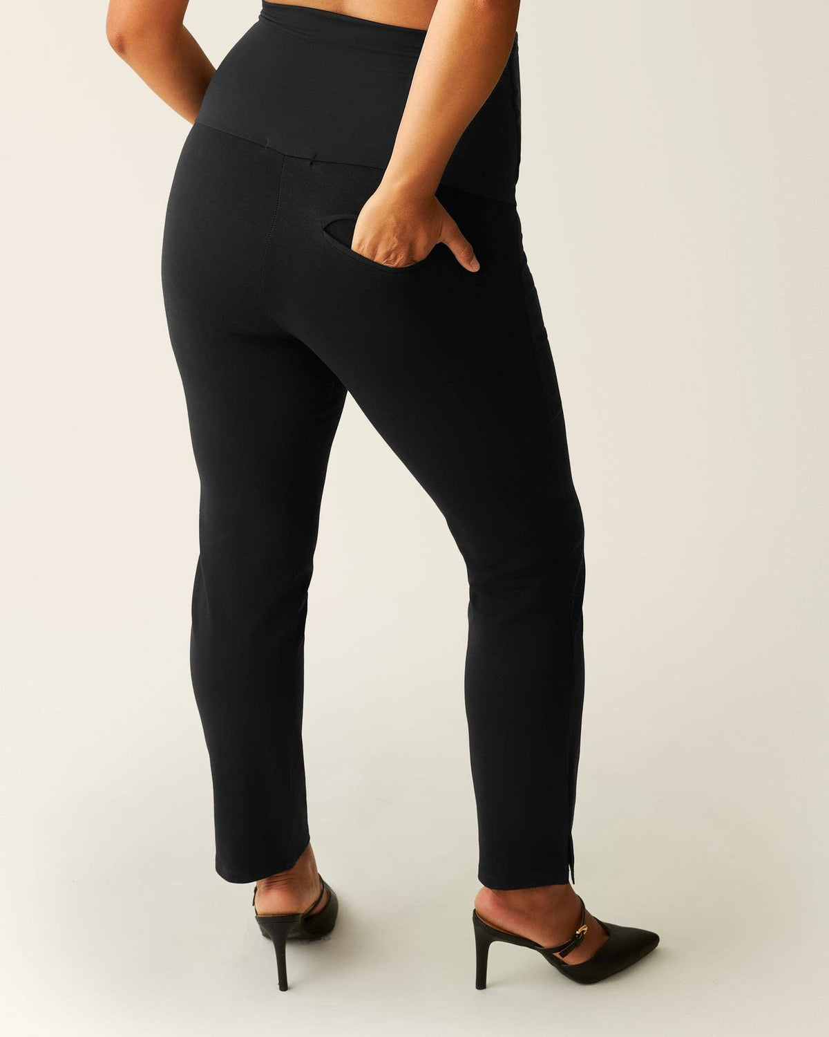 Maternity Ponte Straight Leg Pant | Black
