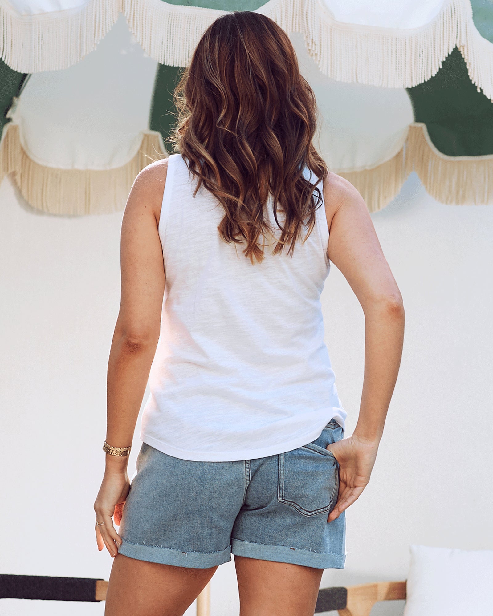 White Ivy Maternity Cotton Singlet