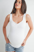 Sweetheart Maternity Tank Top in Ivory