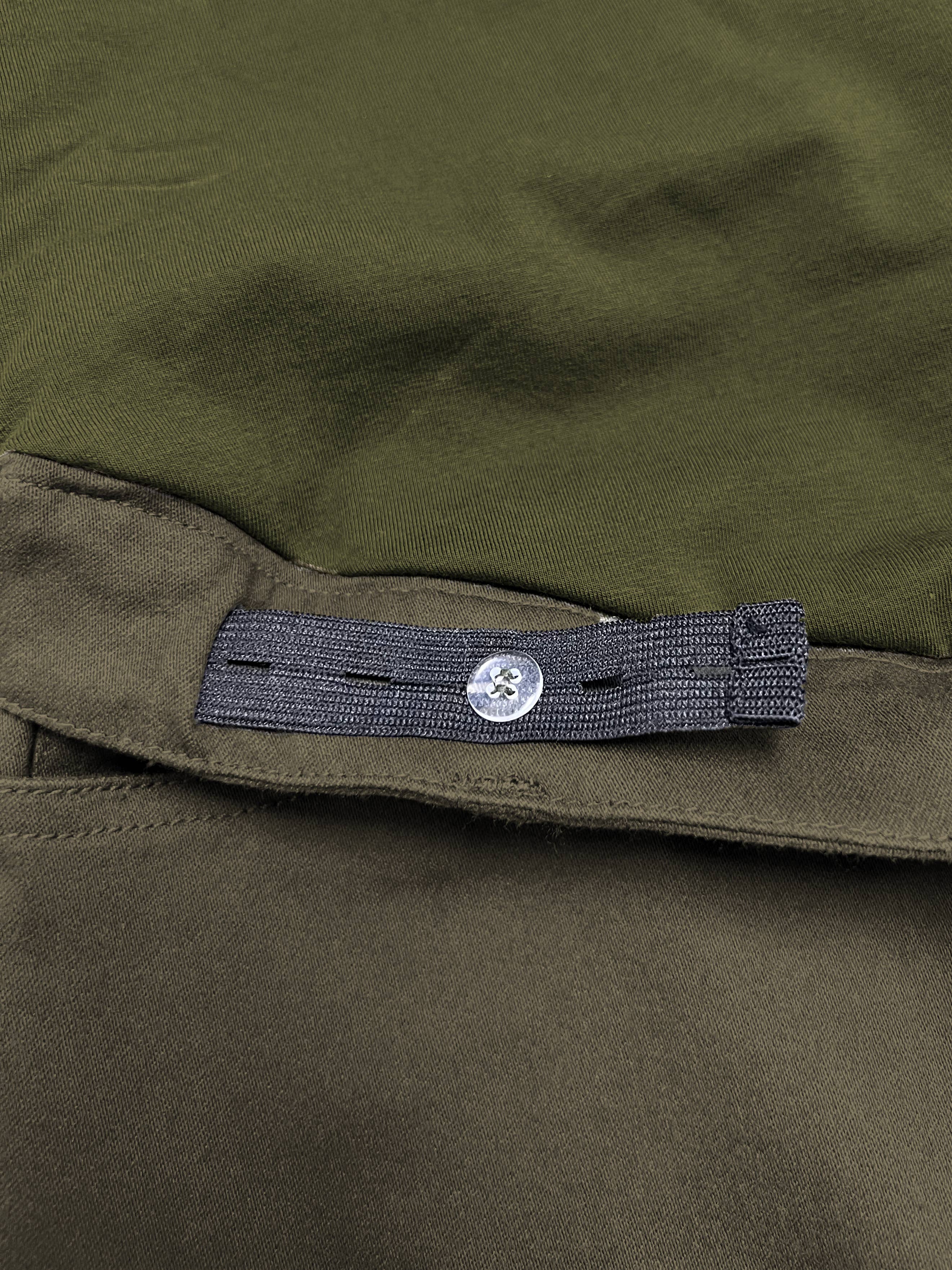 Straight Leg Maternity Over the Belly Pants in Olive