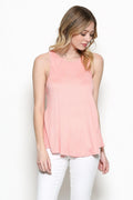 Coral Crinkle Maternity Racerback Top