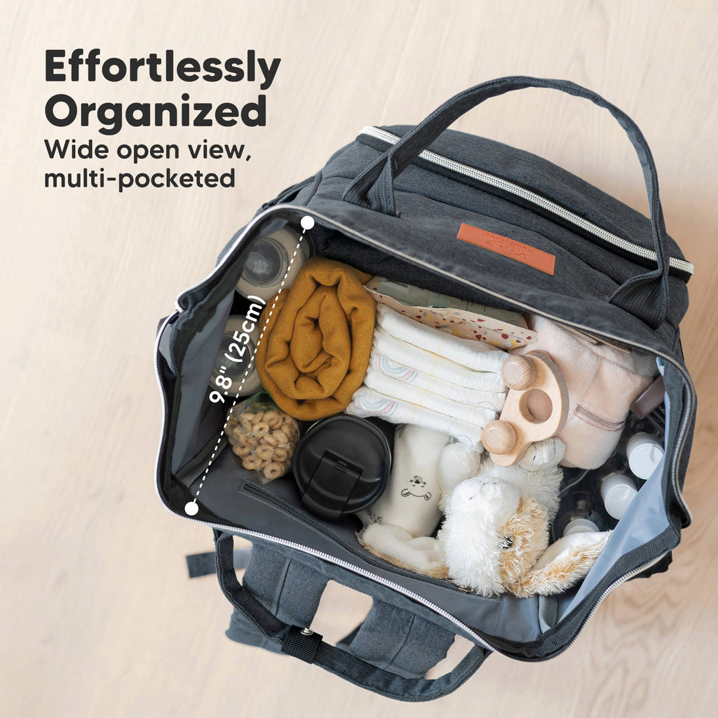 KeaBabies - Original Diaper Bag Backpack, Baby Bags with Changing Pad