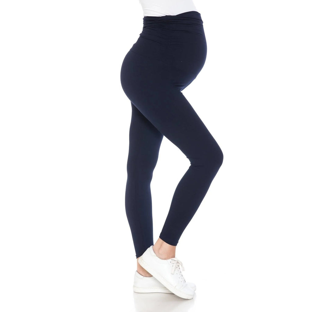 Black Buttery Soft Full Length Solid Maternity Leggings