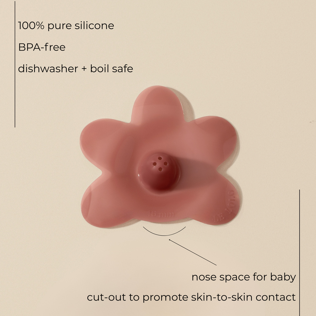 Le Lolo - Nipple Shield Set, 3 sizes in 1 | Breastfeeding, New Mom Mauve